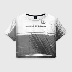 Женская футболка Crop-top 3D Angels of Death - white gradient посередине