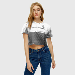 Женская футболка Crop-top 3D Angels of Death - white gradient посередине - фото 2