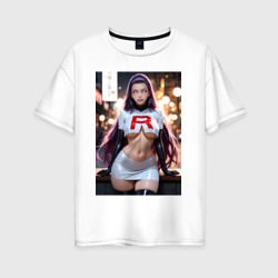 Женская футболка хлопок Oversize Джесси Команда R Покемон