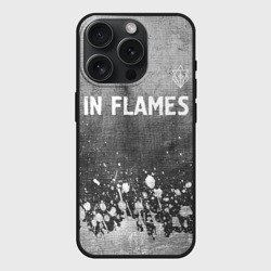 Чехол силиконовый для Apple iPhone 15 Pro матовый In Flames - grey gradient посередине