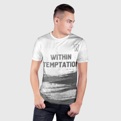 Мужская футболка 3D Slim Within Temptation - white gradient посередине - фото 2