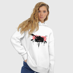 Женское худи Oversize хлопок Готическая стрекоза - фото 2