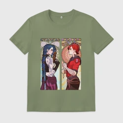 Мужская футболка хлопок Ви и Джинкс - Аркейн