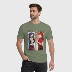 Мужская футболка хлопок Ви и Джинкс - Аркейн - фото 2