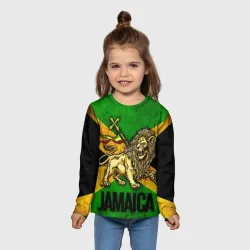 Детский лонгслив 3D Jamaica lion flag - фото 2