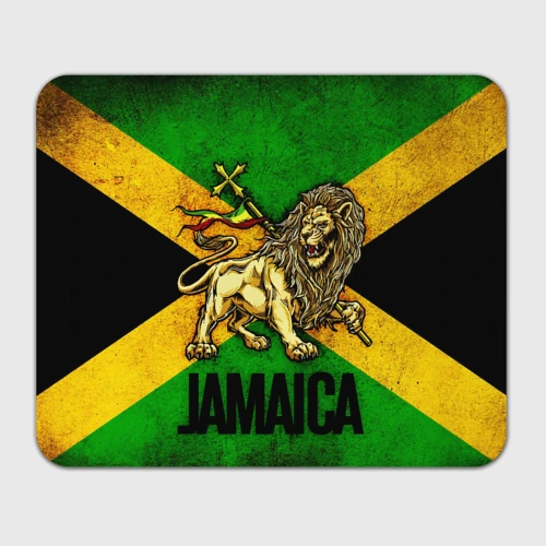 Прямоугольный коврик для мышки Jamaica lion flag