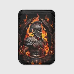 Картхолдер Magsafe магнитный Гладиатор пламени огня