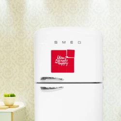 Магнитный плакат 3Х3 You make me happy red надпись - фото 2