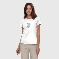 Женская пижама с белой футболкой хлопок Дневная фурия парный дракон - фото 2