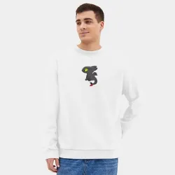 Мужской свитшот oversize без начеса хлопок Ночная фурия пара для дневной - фото 2