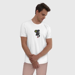 Мужская пижама с белой футболкой хлопок Ночная фурия пара для дневной - фото 2