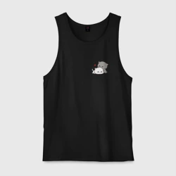 Мужская майка хлопок Милые котики обнимаются для пары