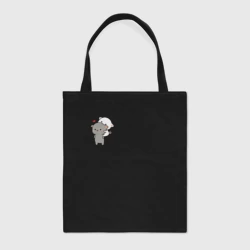 Шоппер BioNature Белый котик на спине у серого для пары