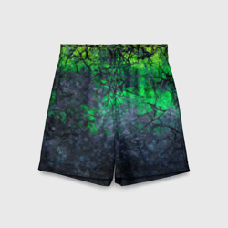 Детские спортивные шорты 3D Абстракция - acid web