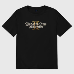 Женская футболка хлопок Oversize Kingdom Come Deliverance 2 logo
