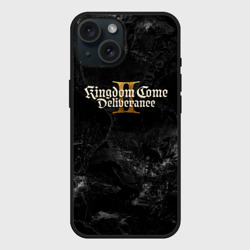Чехол силиконовый для Apple iPhone 15 матовый Kingdom Come Deliverance 2 dark logo