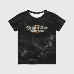 Детская футболка 3D Kingdom Come Deliverance 2 dark logo