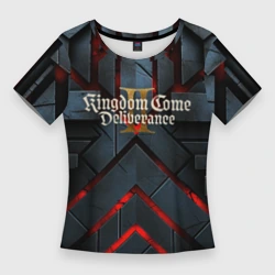 Женская футболка 3D Slim Kingdom Come Deliverance 2 каменные плиты
