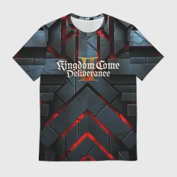 Мужская футболка 3D Kingdom Come Deliverance 2 каменные плиты