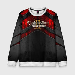 Детский свитшот 3D Kingdom Come Deliverance 2 лого на текстуре