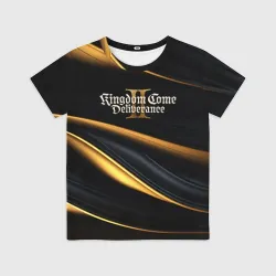 Детская футболка 3D Kingdom Come Deliverance 2 black and gold