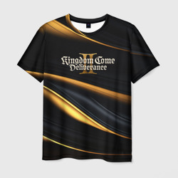 Мужская футболка 3D Kingdom Come Deliverance 2 black and gold