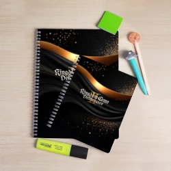 Тетрадь Kingdom Come Deliverance 2 черная ткань с золотом - фото 2