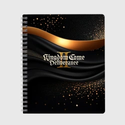 Тетрадь Kingdom Come Deliverance 2 черная ткань с золотом