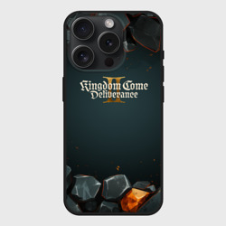 Чехол силиконовый для Apple iPhone 15 Pro матовый Kingdom Come Deliverance 2 каменная текстура