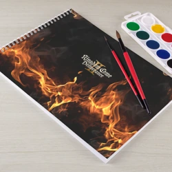 Альбом для рисования Kingdom Come Deliverance 2 лого и огонь - фото 2