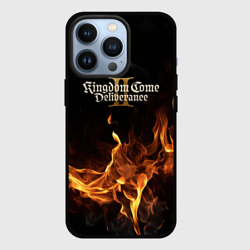 Чехол для iPhone 13 Pro Kingdom Come Deliverance 2 лого и огонь