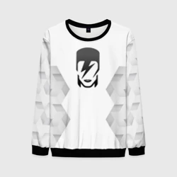 Мужской свитшот 3D David Bowie white poly