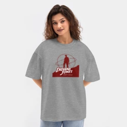 Женская футболка Oversize хлопок texturе Индиана и Великий круг - фото 2