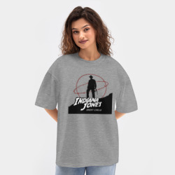 Женская футболка Oversize хлопок texturе Джонс младший и Великий Круг - фото 2