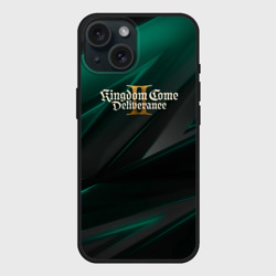 Чехол силиконовый для Apple iPhone 15 матовый Kingdom Come Deliverance 2 green black