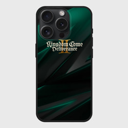 Чехол силиконовый для Apple iPhone 15 Pro матовый Kingdom Come Deliverance 2 green black