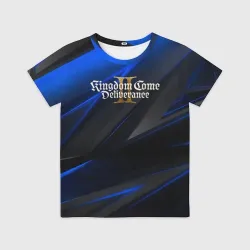 Детская футболка 3D Kingdom Come Deliverance 2 black blue