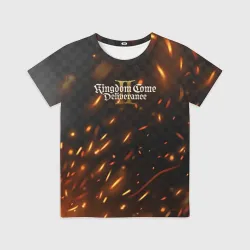 Детская футболка 3D Kingdom Come Deliverance 2 искры огня