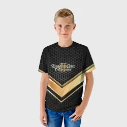 Детская футболка 3D Kingdom Come Deliverance 2 золотая полоса - фото 2