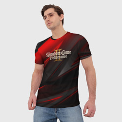 Мужская футболка 3D Kingdom Come Deliverance 2 red black - фото 2