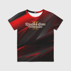 Детская футболка 3D Kingdom Come Deliverance 2 red black