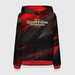 Женская толстовка 3D Kingdom Come Deliverance 2 red black