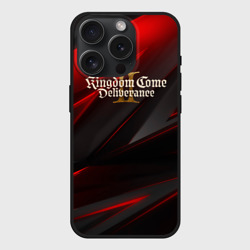 Чехол силиконовый для Apple iPhone 15 Pro матовый Kingdom Come Deliverance 2 red black