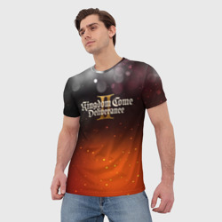Мужская футболка 3D Kingdom Come Deliverance 2  logo - фото 2