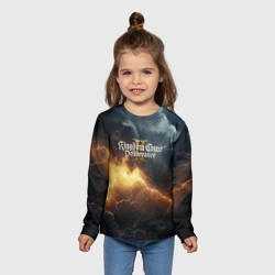 Детский лонгслив 3D Kingdom Come Deliverance 2 лого на черном небе - фото 2