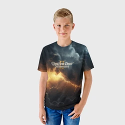 Детская футболка 3D Kingdom Come Deliverance 2 лого на черном небе - фото 2
