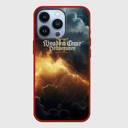 Чехол для iPhone 13 Pro Kingdom Come Deliverance 2 лого на черном небе