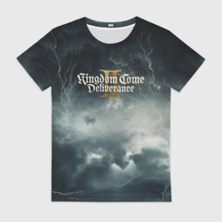 Женская футболка 3D Kingdom Come Deliverance 2 мрачный фон