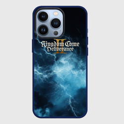 Чехол для iPhone 13 Pro Kingdom Come Deliverance 2 синие молнии