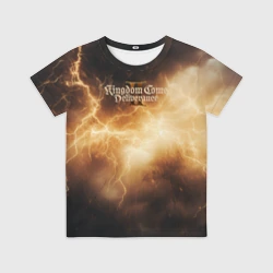 Детская футболка 3D Kingdom Come Deliverance 2 желтые молнии